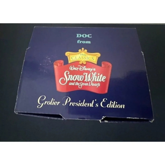 Disney Snow White Doc Dwarf Keepsake Ornament Grolier Presidents Edition in Box - Picture 6 of 9